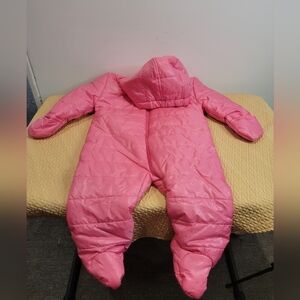 New OK! Baby 18m hot pink puffer snow OnePiece outfit